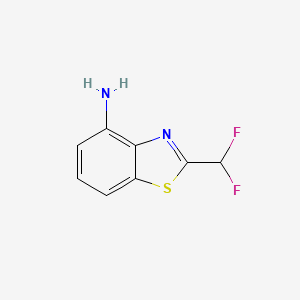 molecular formula C8H6F2N2S B13281083 2-(Difluoromethyl)-1,3-benzothiazol-4-amine 