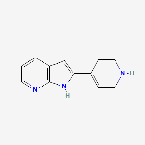 molecular formula C12H13N3 B13281099 4-{1H-pyrrolo[2,3-b]pyridin-2-yl}-1,2,3,6-tetrahydropyridine 