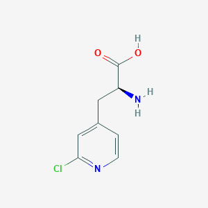 molecular formula C8H9ClN2O2 B13281119 (2S)-2-Amino-3-(2-chloropyridin-4-YL)propanoic acid 