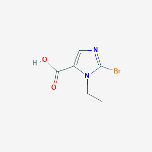 molecular formula C6H7BrN2O2 B13281120 2-Bromo-1-ethyl-1H-imidazole-5-carboxylic acid 