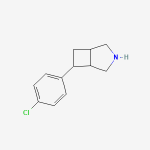 molecular formula C12H14ClN B13281126 6-(4-Chlorophenyl)-3-azabicyclo[3.2.0]heptane 