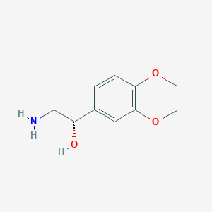 molecular formula C10H13NO3 B13281128 (1S)-2-amino-1-(2,3-dihydro-1,4-benzodioxin-6-yl)ethan-1-ol 