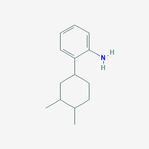 molecular formula C14H21N B13281132 2-(3,4-Dimethylcyclohexyl)aniline 