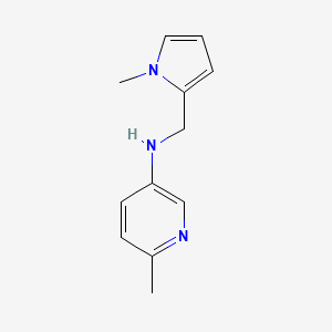 molecular formula C12H15N3 B13281141 6-Methyl-N-[(1-methyl-1H-pyrrol-2-yl)methyl]pyridin-3-amine 