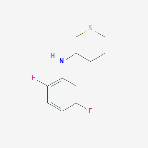 molecular formula C11H13F2NS B13281166 N-(2,5-difluorophenyl)thian-3-amine 
