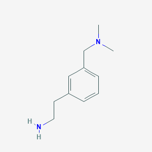 molecular formula C11H18N2 B13281169 2-{3-[(Dimethylamino)methyl]phenyl}ethan-1-amine 