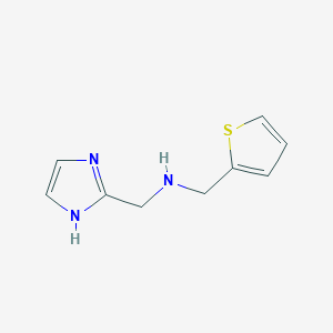molecular formula C9H11N3S B13281197 (1H-Imidazol-2-ylmethyl)(thiophen-2-ylmethyl)amine 