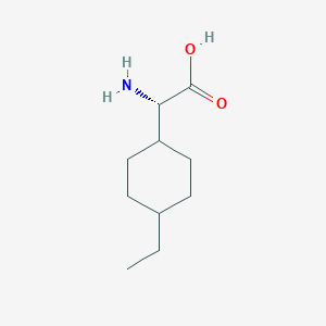 molecular formula C10H19NO2 B13281235 (2S)-2-Amino-2-(4-ethylcyclohexyl)acetic acid 