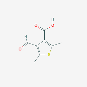 molecular formula C8H8O3S B13281248 4-Formyl-2,5-dimethylthiophene-3-carboxylic acid 