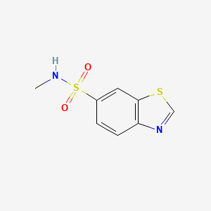 molecular formula C8H8N2O2S2 B13281263 N-methyl-1,3-benzothiazole-6-sulfonamide 