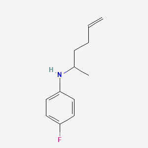 molecular formula C12H16FN B13281270 4-Fluoro-N-(hex-5-en-2-yl)aniline 