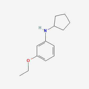 molecular formula C13H19NO B13281273 N-cyclopentyl-3-ethoxyaniline 