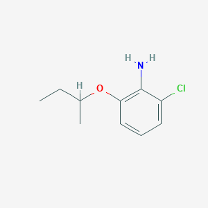 molecular formula C10H14ClNO B13281289 2-(Butan-2-yloxy)-6-chloroaniline 