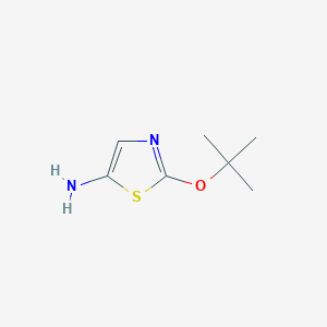 molecular formula C7H12N2OS B13281291 2-(Tert-butoxy)-1,3-thiazol-5-amine 