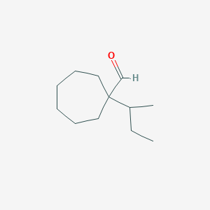 molecular formula C12H22O B13281301 1-(Butan-2-yl)cycloheptane-1-carbaldehyde 