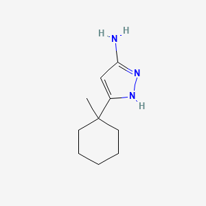 molecular formula C10H17N3 B13281314 3-(1-Methylcyclohexyl)-1H-pyrazol-5-amine 