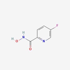 molecular formula C6H5FN2O2 B13281322 5-Fluoro-N-hydroxypyridine-2-carboxamide 