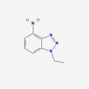 molecular formula C8H10N4 B13281346 1-Ethyl-1H-1,2,3-benzotriazol-4-amine 