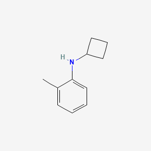 molecular formula C11H15N B13281359 N-cyclobutyl-2-methylaniline 