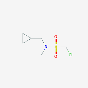molecular formula C6H12ClNO2S B13281392 1-chloro-N-(cyclopropylmethyl)-N-methylmethanesulfonamide 