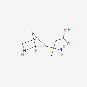 molecular formula C9H16N2O2 B13281396 3-Amino-3-{2-azabicyclo[2.1.1]hexan-5-yl}butanoic acid 