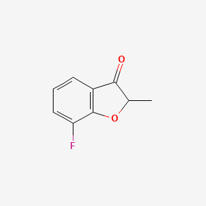 molecular formula C9H7FO2 B13281417 7-Fluoro-2-methyl-2,3-dihydro-1-benzofuran-3-one 