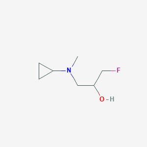 molecular formula C7H14FNO B13281422 1-[Cyclopropyl(methyl)amino]-3-fluoropropan-2-ol 
