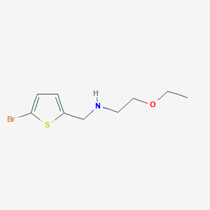 molecular formula C9H14BrNOS B13281433 [(5-Bromothiophen-2-yl)methyl](2-ethoxyethyl)amine 
