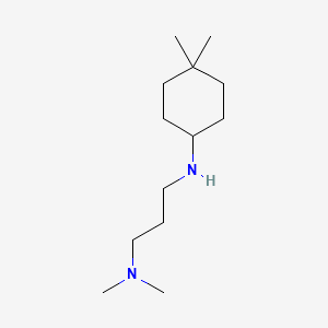 molecular formula C13H28N2 B13281453 {3-[(4,4-Dimethylcyclohexyl)amino]propyl}dimethylamine 