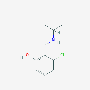 molecular formula C11H16ClNO B13281469 2-{[(Butan-2-yl)amino]methyl}-3-chlorophenol 