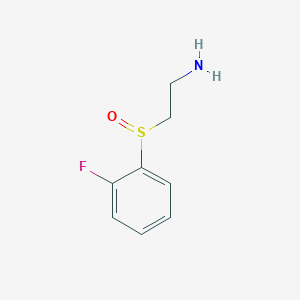 molecular formula C8H10FNOS B13281475 2-(2-Fluorobenzenesulfinyl)ethan-1-amine 