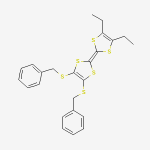 molecular formula C24H24S6 B1328149 Diethyl bis-(benzylthio)tetrathiafulvalene CAS No. 698359-01-2