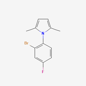 molecular formula C12H11BrFN B1328152 1-(2-Bromo-4-fluorophenyl)-2,5-dimethylpyrrole CAS No. 883514-29-2