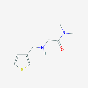 molecular formula C9H14N2OS B13281540 N,N-Dimethyl-2-[(thiophen-3-ylmethyl)amino]acetamide 