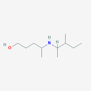 molecular formula C11H25NO B13281562 4-[(3-Methylpentan-2-yl)amino]pentan-1-ol 