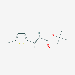 molecular formula C12H16O2S B13281576 tert-butyl (2E)-3-(5-methylthien-2-yl)prop-2-enoate 