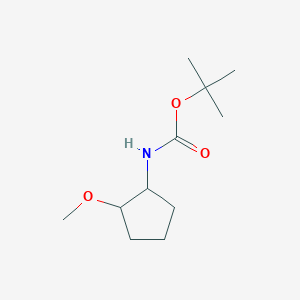 molecular formula C11H21NO3 B13281596 tert-butyl N-(2-methoxycyclopentyl)carbamate 