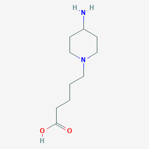 molecular formula C10H20N2O2 B13281639 5-(4-Aminopiperidin-1-yl)pentanoic acid 
