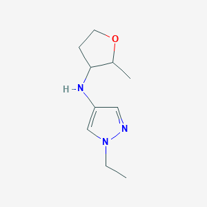 molecular formula C10H17N3O B13281663 1-ethyl-N-(2-methyloxolan-3-yl)-1H-pyrazol-4-amine 