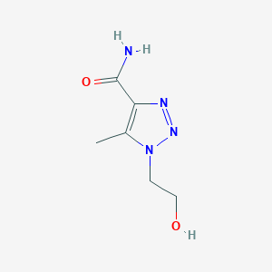 molecular formula C6H10N4O2 B13281728 1-(2-Hydroxyethyl)-5-methyl-1H-1,2,3-triazole-4-carboxamide 