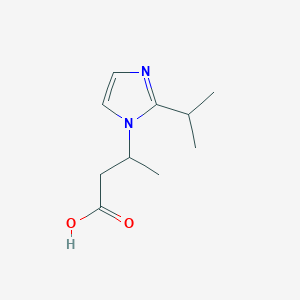 molecular formula C10H16N2O2 B13281737 3-(2-isopropyl-1H-imidazol-1-yl)butanoic acid 