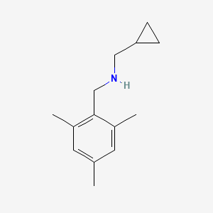molecular formula C14H21N B13281743 (Cyclopropylmethyl)[(2,4,6-trimethylphenyl)methyl]amine 