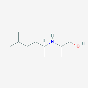 molecular formula C10H23NO B13281747 2-[(5-Methylhexan-2-yl)amino]propan-1-ol 