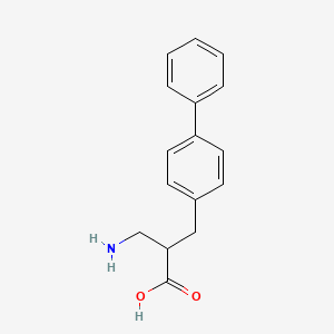 molecular formula C16H17NO2 B13281749 3-Amino-2-[(4-phenylphenyl)methyl]propanoic acid 