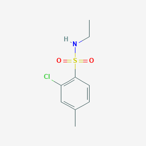 molecular formula C9H12ClNO2S B13281764 2-chloro-N-ethyl-4-methylbenzene-1-sulfonamide 