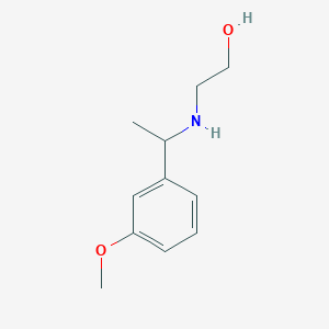molecular formula C11H17NO2 B13281783 2-{[1-(3-Methoxyphenyl)ethyl]amino}ethan-1-ol 