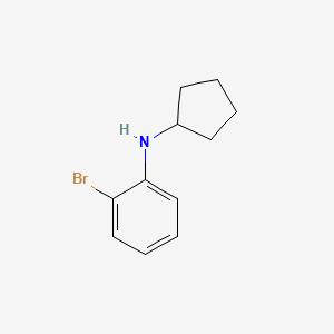 molecular formula C11H14BrN B13281788 2-bromo-N-cyclopentylaniline 