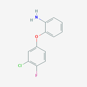 molecular formula C12H9ClFNO B1328179 2-(3-Chloro-4-fluorophenoxy)aniline CAS No. 946714-38-1
