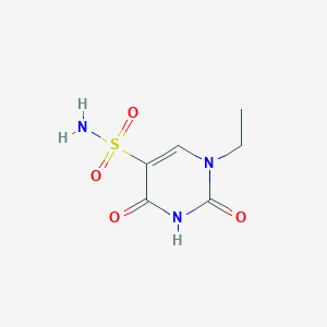 molecular formula C6H9N3O4S B13281799 1-Ethyl-2,4-dioxo-1,2,3,4-tetrahydropyrimidine-5-sulfonamide 