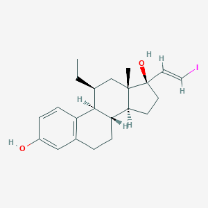 molecular formula C22H29IO2 B132818 17-Iodovinyl-11-ethylestradiol CAS No. 149046-54-8
